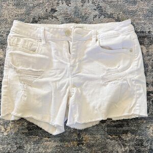 Vigoss White Distressed Jean Shorts